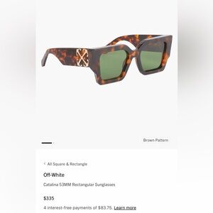 Off-White Black and Brown Sunglasses